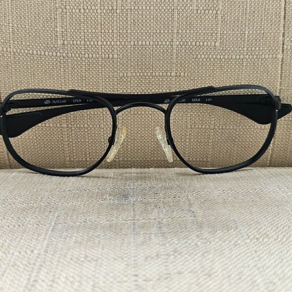 USA Artcraft Men Glasses Frame Metal Black Tone JS 52[]22 130 Eyeglasses Frame - Picture 3 of 12